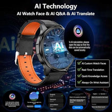 Load image into Gallery viewer, Smart Watch, GPS & Free Maps, AI, Bluetooth Call & Text, Health, Sleep & Fitness Tracker, 100+ Sport Modes, Waterproof, Long Battery Life, Waterproof, Compass, Barometer, 2 Bands Smartwatch for Men, Black_1875