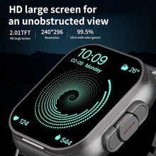 Load image into Gallery viewer, Smart Watch with Earbuds, 2.01 Inch HD Touch Screen Smart Watch for Men Women, Bluetooth Call Fitness Watch for iOS for Android (Black Steel), BlackSteel_5563