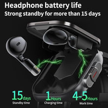 Load image into Gallery viewer, Smart Watch with Earbuds, 2.01 Inch HD Touch Screen Smart Watch for Men Women, Bluetooth Call Fitness Watch for iOS for Android (Black Steel), BlackSteel_5564