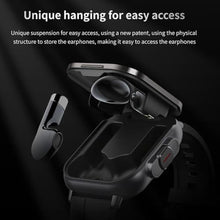 Load image into Gallery viewer, Smart Watch with Earbuds, 2.01 Inch HD Touch Screen Smart Watch for Men Women, Bluetooth Call Fitness Watch for iOS for Android (Black Steel), BlackSteel_5565