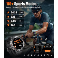 Load image into Gallery viewer, Smart Watches for Men with 900mAh(60+Standby),1.73" AMOLED Reloj Inteligente para Hombre with Bluetooth Call,110+ Sports Mode Fitness Tracker/Heart Rate Sleep Health Monitor/Android iOS Smart watch, BlackBlack_484