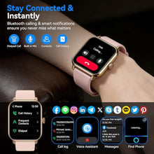 Load image into Gallery viewer, Smart Watches for Men Women with Alexa Built-in, Bluetooth Call, 1.85" HD Touchscreen, 120+ Sport Modes, IP68 Waterproof, 7-Day Battery, 24/7 Heart Rate & Sleep Monitor for Android iPhone (Pink)_232
