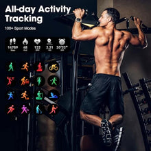 Load image into Gallery viewer, Smartwatch for Men Women(Answer/Make Calls),2.02" Military Fitness Watch with Heart Rate Blood Oxygen Sleep Monitor Pedometer,123+ Sports Modes,IP68 Waterproof,Smart Watch for Android iOS (Silver)_1581