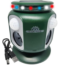 Load image into Gallery viewer, Solar Animal Repeller with Expanded Detection Range - Animal Repellent Outdoor Motion Activated by 2 Powerful Sensors, Wider Range of 220 Degrees, Stronger LED Lights, 2 Alarms and Free USB Cable, Green_1