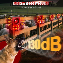 Load image into Gallery viewer, Solar Outdoor Motion Sensor Alarm, Dog Barking&Gunshot Sound,130db Loud, RedBrown_215