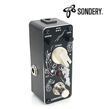 Load image into Gallery viewer, Sondery Compressor Pedal for Electric Guitar and Bass, Mini Compression Pedal True Bypass, Controls by Sustain Level and Attach, Art Design Series_8273