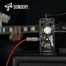 Load image into Gallery viewer, Sondery Compressor Pedal for Electric Guitar and Bass, Mini Compression Pedal True Bypass, Controls by Sustain Level and Attach, Art Design Series_8274