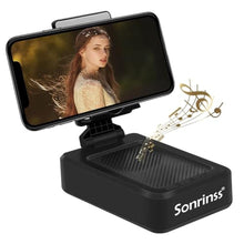 Load image into Gallery viewer, Sonrinss Wireless Bluetooth Speaker with Phone Stand - HD Sound Anti-Slip, Gifts for Men/Women | Compatible with All Smartphones (Home/Office/Outdoor), Black_1