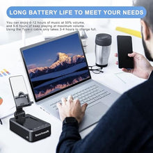 Load image into Gallery viewer, Sonrinss Wireless Bluetooth Speaker with Phone Stand - HD Sound Anti-Slip, Gifts for Men/Women | Compatible with All Smartphones (Home/Office/Outdoor), Black_8476