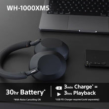 Load image into Gallery viewer, Sony Noise Canceling Wireless Headphones - 30hr Battery Life - Over-Ear Style - Optimized for Alexa and Google Assistant - Built-in mic for Calls - WH-1000XM5B.CE7 - Limited Edition - Charcoal Black, CharcoalBlack_1871