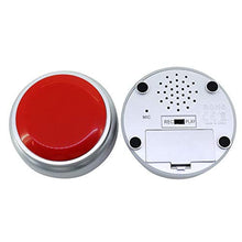 Load image into Gallery viewer, Sound Button- 30 Seconds Custom Recordable Talking Button-Record & Playback Your Own Message-Quality Voice Sound Recorder-Answer Buzzer (RED+Sliver), RedandSilver_509