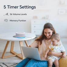 Load image into Gallery viewer, Sound Machine Night Light White Noise Brown Noise Machine 30 Non Looping Sounds 12 Lights 5 Timers 36 Adjustable Volume Memory Function Sleep Sounds Machine for Baby Kids Adult & Home Office Travel, Grey_6652