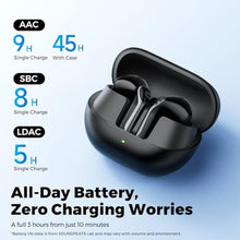 Load image into Gallery viewer, SoundPEATS Air6 HS LDAC Hi-Res Wireless Earbuds, Bluetooth 6.0, 13mm Driver, Black_181