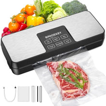 Load image into Gallery viewer, SPACEKEY Vacuum Sealer Machine, 85Kpa Food Vacuum Machine, Food Vacuum Sealer with Bag Roll Storage Space, Dry&Moist Modes, Pulse Function, Built in Cutter, Bag Roll included, Silver_1