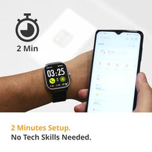 Load image into Gallery viewer, Spade & Co Health Smartwatch 4 - Smartwatch for Men & Women, Heart Rate, Sleep & SpO2 Monitor, Pedometer, Fitness Tracker, Answer/Make Calls IP68 Waterproof iOS & Android Compatible, Black_1415
