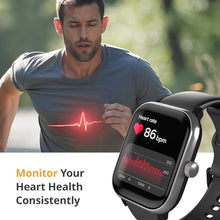Load image into Gallery viewer, Spade & Co Health Smartwatch 4 - Smartwatch for Men & Women, Heart Rate, Sleep & SpO2 Monitor, Pedometer, Fitness Tracker, Answer/Make Calls IP68 Waterproof iOS & Android Compatible, Black_1416