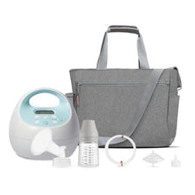 Load image into Gallery viewer, Spectra Baby S1 Plus Premier Rechargeable Breast Pump with Tote, 28 mm, Whitebluegrey_1