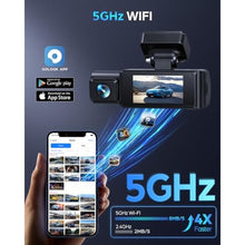 Load image into Gallery viewer, SPRLEAF Dash Cam Front and Rear, 4K+4K Dual Dash Camera for Cars, 5.8GHz WiFi GPS, Night Vision, 24-Hour Parking Mode, Included 64GB Card, 1.97 Display, WDR, G-Sensor, Loop Recording (HD13)_2009