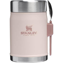 Load image into Gallery viewer, Stanley Classic Food Jar and Spork 14 oz | Vacuum Insulated Food Container | Wide Mouth Screw On Lid | Packable for Travel | Stainless Steel with Leakproof Lid | BPA-Free | Rose Quartz, RoseQuartz_1