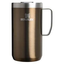 Load image into Gallery viewer, STANLEY Everyday Camp Mug 24oz | Drink Through Lid | Cup for Coffee, Tea and Drinks | Insulated Stainless Steel Coffee Mug | BPA-Free | Gunshine Metal, GunmetalShine_1