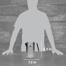 Load image into Gallery viewer, STANLEY Hold Tight Percolator Coffee Pot 1.1 qt | Stainless Steel 6 Cup Coffee Maker | Stove Top or Open Fire | Backpacking, Camping, Hiking Cookware | BPA-Free | Stainless Steel, StainlessSteel_1009