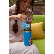 Load image into Gallery viewer, Stanley IceFlow Flip Straw Tumbler with Handle 20 oz | Twist On Lid and Flip Up Straw | Leak Resistant Water Bottle | Insulated Stainless Steel |BPA-Free | Azure_1223