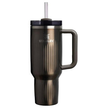 Load image into Gallery viewer, STANLEY Quencher H2.0 Tumbler with Handle and Straw 40 oz | Flowstate 3-Position Lid | Cup Holder Compatible for Travel | Insulated Stainless Steel Cup | BPA-Free | Fluted Gunmetal Shine, FlutedGunmetalShine_1