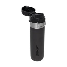 Load image into Gallery viewer, Stanley Quick Flip GO Water Bottle 24 oz | Push Button Lid | Leakproof and Packable for Travel and Sports | Insulated Stainless Steel | BPA-Free | Charcoal_7105