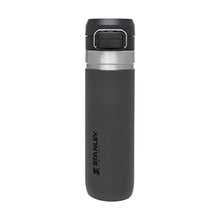 Load image into Gallery viewer, Stanley Quick Flip GO Water Bottle 24 oz | Push Button Lid | Leakproof and Packable for Travel and Sports | Insulated Stainless Steel | BPA-Free | Charcoal_7106