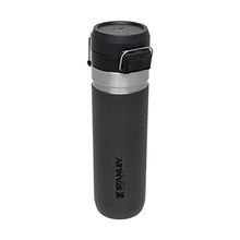 Load image into Gallery viewer, Stanley Quick Flip GO Water Bottle 24 oz | Push Button Lid | Leakproof and Packable for Travel and Sports | Insulated Stainless Steel | BPA-Free | Charcoal_7107
