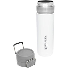 Load image into Gallery viewer, Stanley Quick Flip GO Water Bottle 24 oz | Push Button Lid | Leakproof and Packable for Travel and Sports | Insulated Stainless Steel | BPA-Free | Polar_7975