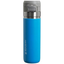 Load image into Gallery viewer, Stanley Quick Flip GO Water Bottle 24 oz | Push Button Lid | Leakproof and Packable for Travel and Sports | Insulated Stainless Steel | BPA-Free | Azure_1