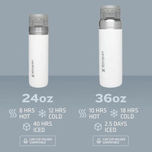 Load image into Gallery viewer, Stanley Quick Flip GO Water Bottle 24 oz | Push Button Lid | Leakproof and Packable for Travel and Sports | Insulated Stainless Steel | BPA-Free | Azure_6267