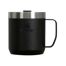 Load image into Gallery viewer, STANLEY Stay-Hot Camp Mug 12 oz | Press Fit Drink Through Lid | Cup for Coffee, Tea and Drinks | Insulated Stainless Steel Coffee Mug | BPA-Free | Black 2.0_1