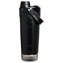 Load image into Gallery viewer, STANLEY Vitalize Shaker Bottle 20 oz | Leakproof Insulated Stainless Steel Shaker Cup | Base Storage and Twist On Fast Flow Lid | Protein Shakes and Pre Workout Powder | BPA-Free | Black_1