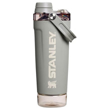 Load image into Gallery viewer, STANLEY Vitalize Shaker Bottle 20 oz | Leakproof Insulated Stainless Steel Shaker Cup | Base Storage and Twist On Fast Flow Lid | Protein Shakes and Pre Workout Powder | BPA-Free | Sage Grey, SageGrey_1