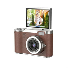 Load image into Gallery viewer, Startbuymore Digital Camera, 4K CCD Digital Point and Shoot Camera with 48MP Compact, 180 Flip Screen, 8X Digital Zoom, 4K Video for Students(Brown 32G), aspictureshow_1