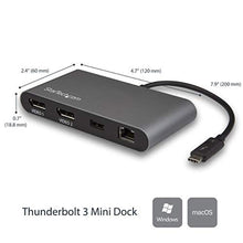 Load image into Gallery viewer, StarTech.com Dual 4K Monitor Mini Thunderbolt 3 Dock with DisplayPort - Mac & Windows Docking Station - Discontinued, Limited Stock, & Replaced by TB3DKM2DPL (TB3DKM2DP), BlackGray_776
