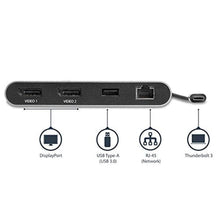 Load image into Gallery viewer, StarTech.com Dual 4K Monitor Mini Thunderbolt 3 Dock with DisplayPort - Mac & Windows Docking Station - Discontinued, Limited Stock, & Replaced by TB3DKM2DPL (TB3DKM2DP), BlackGray_777