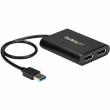 Load image into Gallery viewer, StarTech.com USB 3.0 to Dual DisplayPort Adapter 4K 60Hz, DisplayLink Certified, Video Converter with External Graphics Card - Mac & PC (USB32DP24K60), Black_1