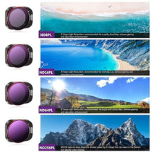 Load image into Gallery viewer, STARTRC Filter Kit for DJI Mini 4 Pro - 4 Pack ND/PL8 ND/PL16 ND/PL64 ND/PL256 Neutral Density Camera Lens Filter Sets Compatible with DJI Mini 4 Pro Drone Lens Accessory(Aluminum Version)_1659