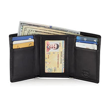 Load image into Gallery viewer, Stealth Mode Men's Leather Trifold Wallet with Airtag Holder and RFID Blocking (Black)_7785