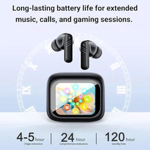 Load image into Gallery viewer, StitchGreen LX-10 Hybrid Active Noise Cancelling Wireless Earbuds BT 5.4 Play Time 4-5 Hours Stereo in-Ear Headphones, Environment Noise Cancelling Gaming Earbud, Waterproof IPX-4, Black_1674