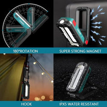 Load image into Gallery viewer, SUNREI IPX5 1000LM COB Work Light, Magnetic Flashlight for Car Repair, Blue_7932