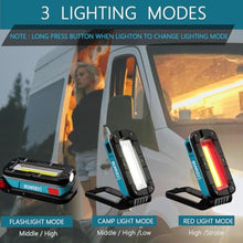 Load image into Gallery viewer, SUNREI IPX5 1000LM COB Work Light, Magnetic Flashlight for Car Repair, Blue_7934