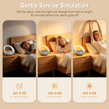 Load image into Gallery viewer, Sunrise Alarm Clock Bluetooth Speaker Wireless Charging Light for Bedroom, Silver_6202