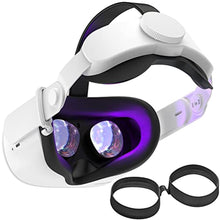 Load image into Gallery viewer, SUPERUS Head Strap & Glasses Spacer Compatible with Oculus/Meta Quest 2 Accessories, Enhanced Comfort, Reduce Head Pressure, and Prevent Your Glasses from Scratching VR Lenses (Black), HeadStrapGlassesSpacer_1