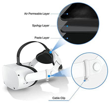 Load image into Gallery viewer, SUPERUS Head Strap & Glasses Spacer Compatible with Oculus/Meta Quest 2 Accessories, Enhanced Comfort, Reduce Head Pressure, and Prevent Your Glasses from Scratching VR Lenses (Black), HeadStrapGlassesSpacer_8219