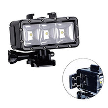 Load image into Gallery viewer, Suptig Underwater Light, Waterproof Light, Dimmable Waterproof (45m) LED Video Light for Gopro Mission 1 Pro, Gopro Hero 13, 12, 11,10,9,8,7,6,5,4,3, DJI Action, Insta 360 Action Cameras, Black_8142