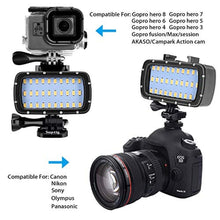 Load image into Gallery viewer, Suptig Waterproof Light Underwater Light for Gopro Hero 13, Hero 12,11,10, 9, 8, 7, 6, 5, 4, 3,2, DJI osmo, Akaso, Insta 360 and Canon Nikon Sony Olympus SLR Cameras Waterproof 180ft(55m), black_8488